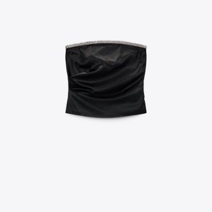 ZARA SHINY SATIN EFFECT TOP